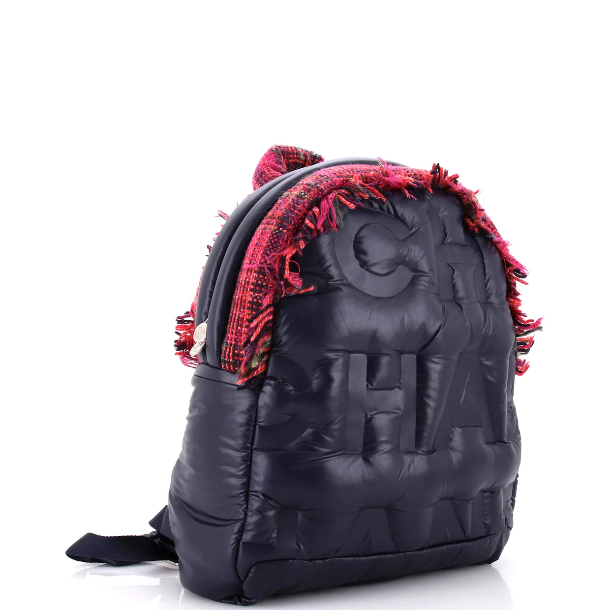 Doudoune Backpack Embossed Nylon with Tweed Medium - Deep Luxury