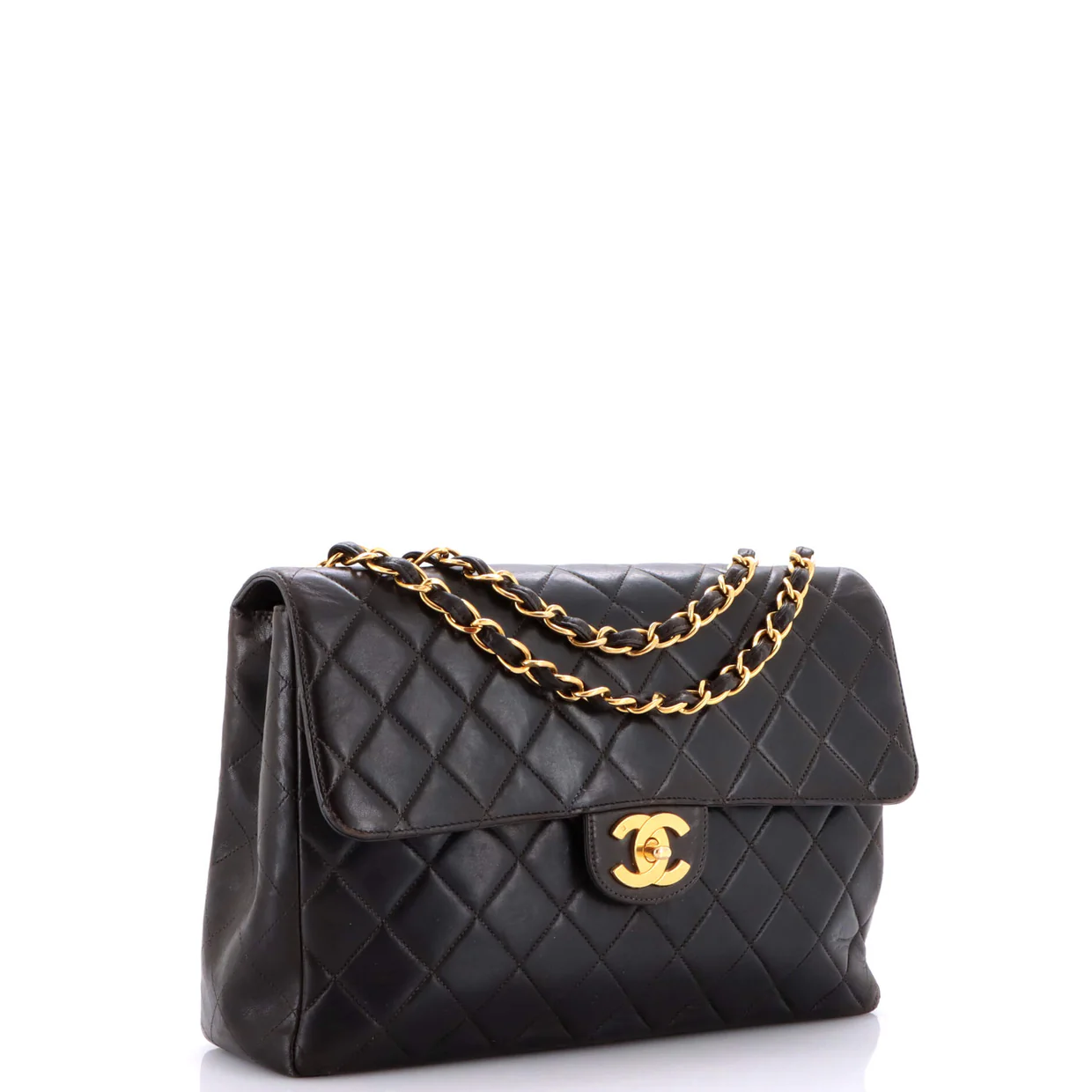 Vintage Classic Single Flap Bag Quilted Lambskin Jumbo - Deep Luxury