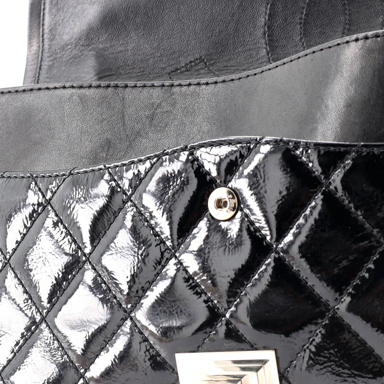 Reissue 2.55 Flap Bag Quilted Crinkled Patent 227 - Deep Luxury