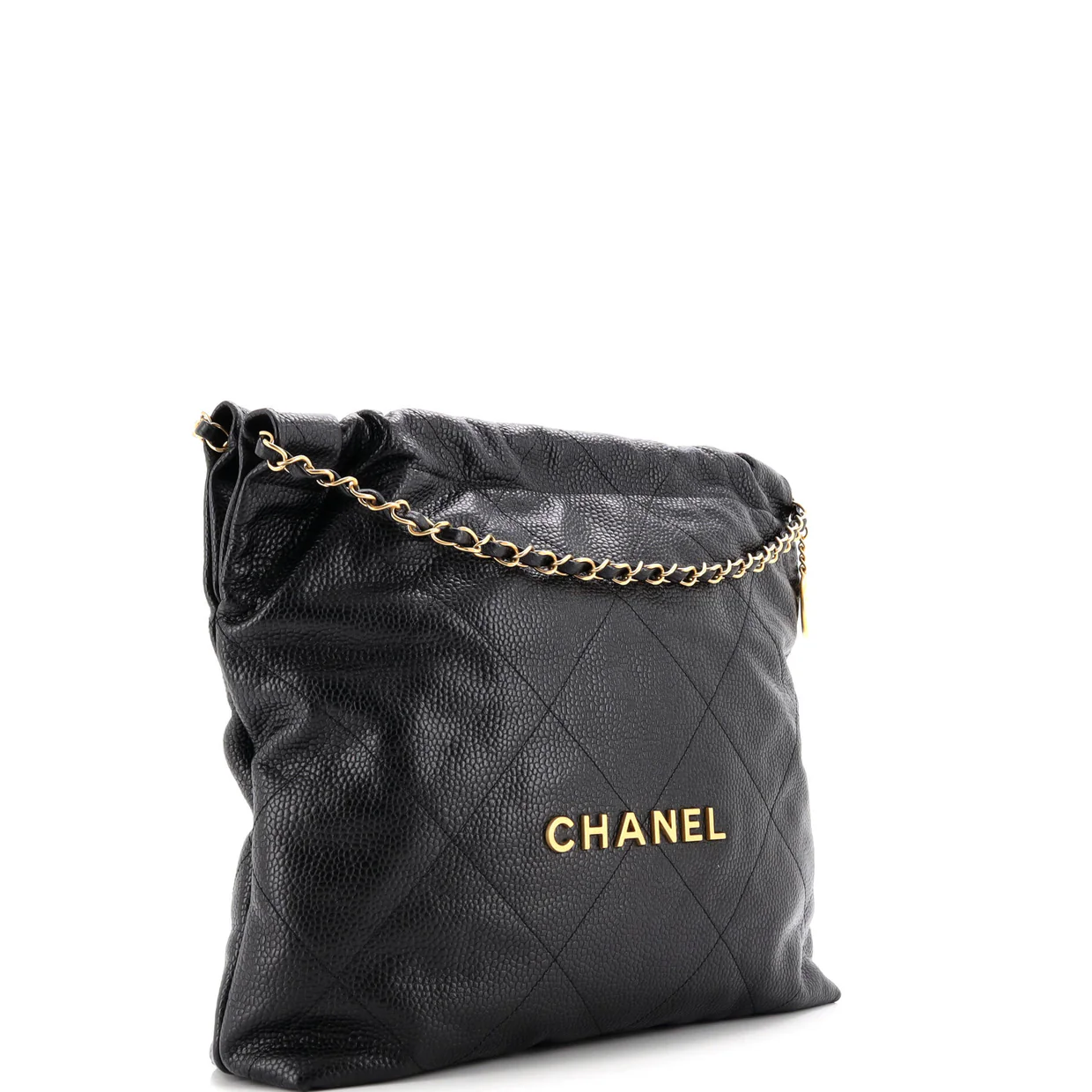 22 Chain Hobo Quilted Caviar Medium - Deep Luxury