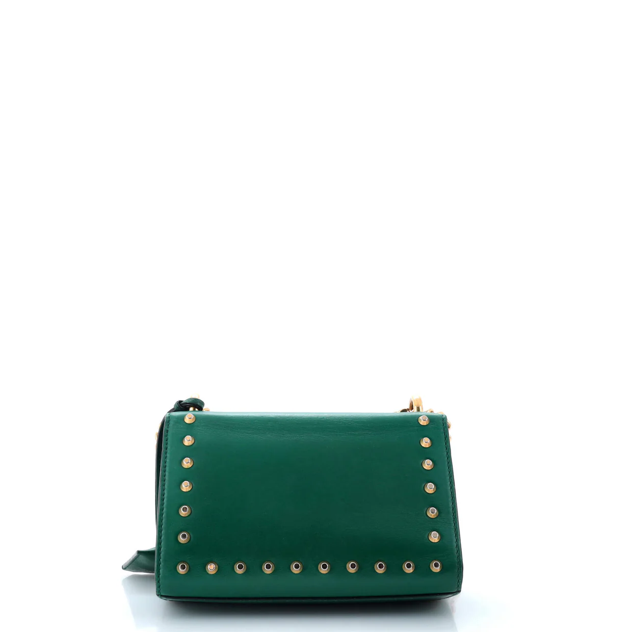 Pearly Padlock Shoulder Bag Studded Leather Small - Deep Luxury