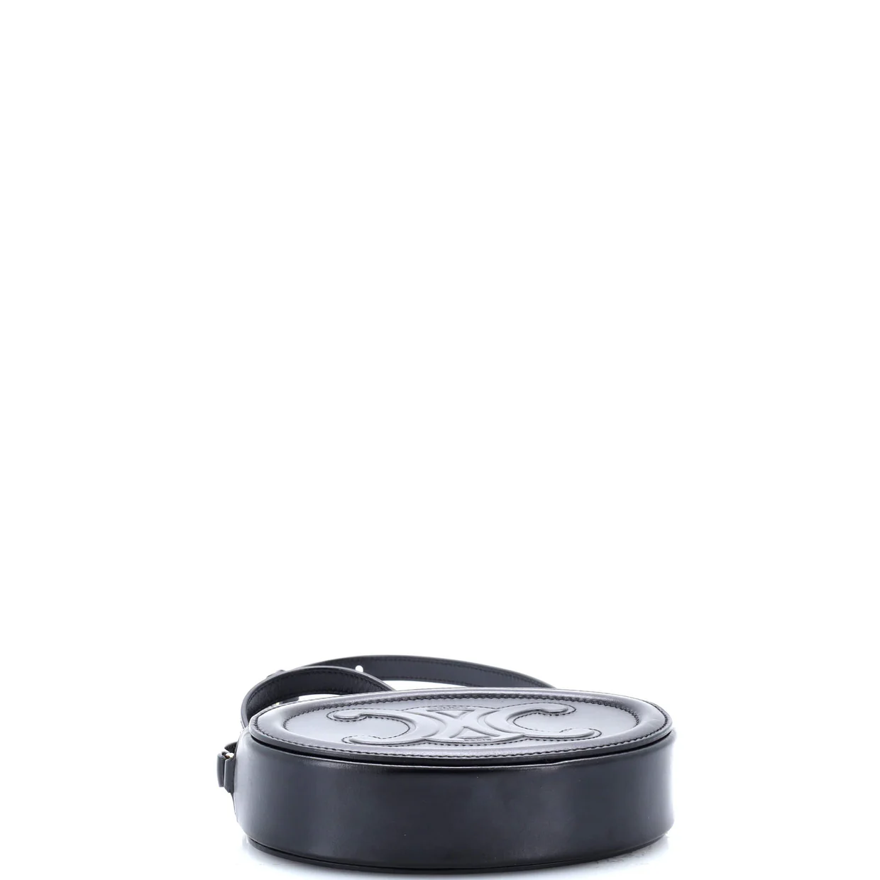 Triomphe Oval Crossbody Bag Leather Mini - Deep Luxury