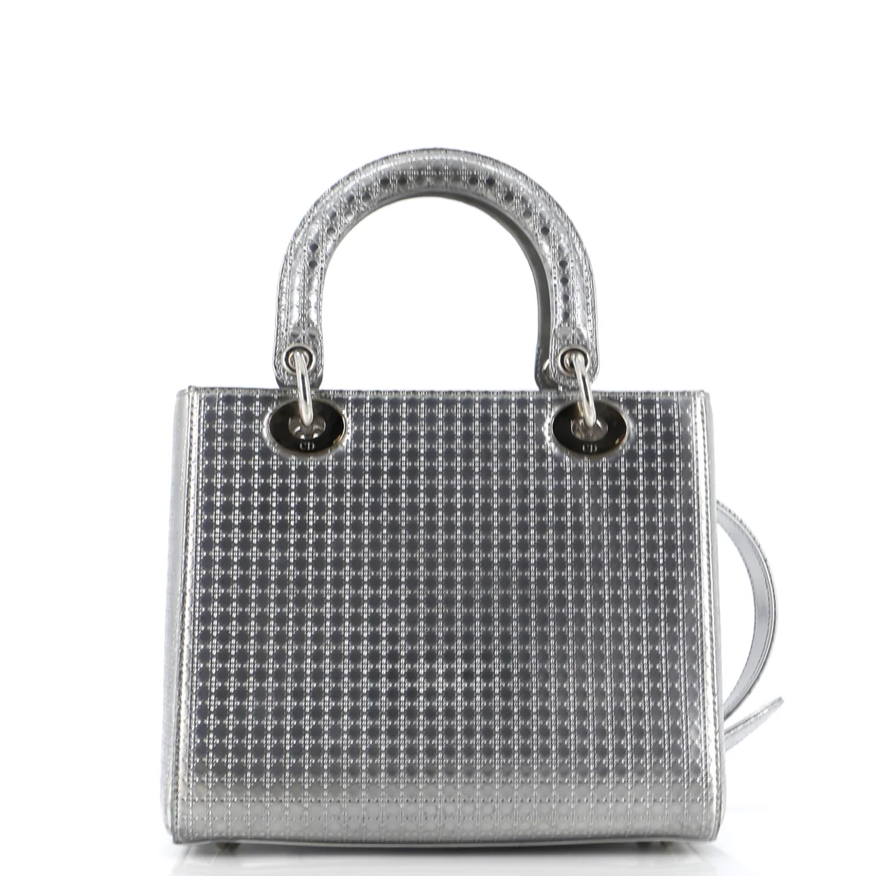 Lady Dior Bag Micro Cannage Metallic Calfskin Medium - Deep Luxury