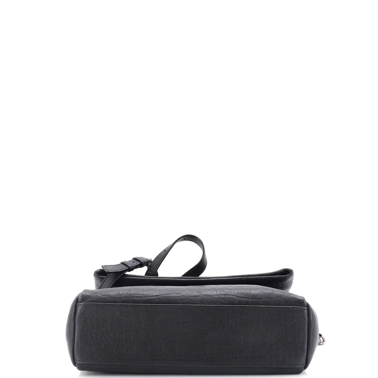 West Hollywood Shoulder Bag Crocodile Embossed Leather Medium - Deep Luxury