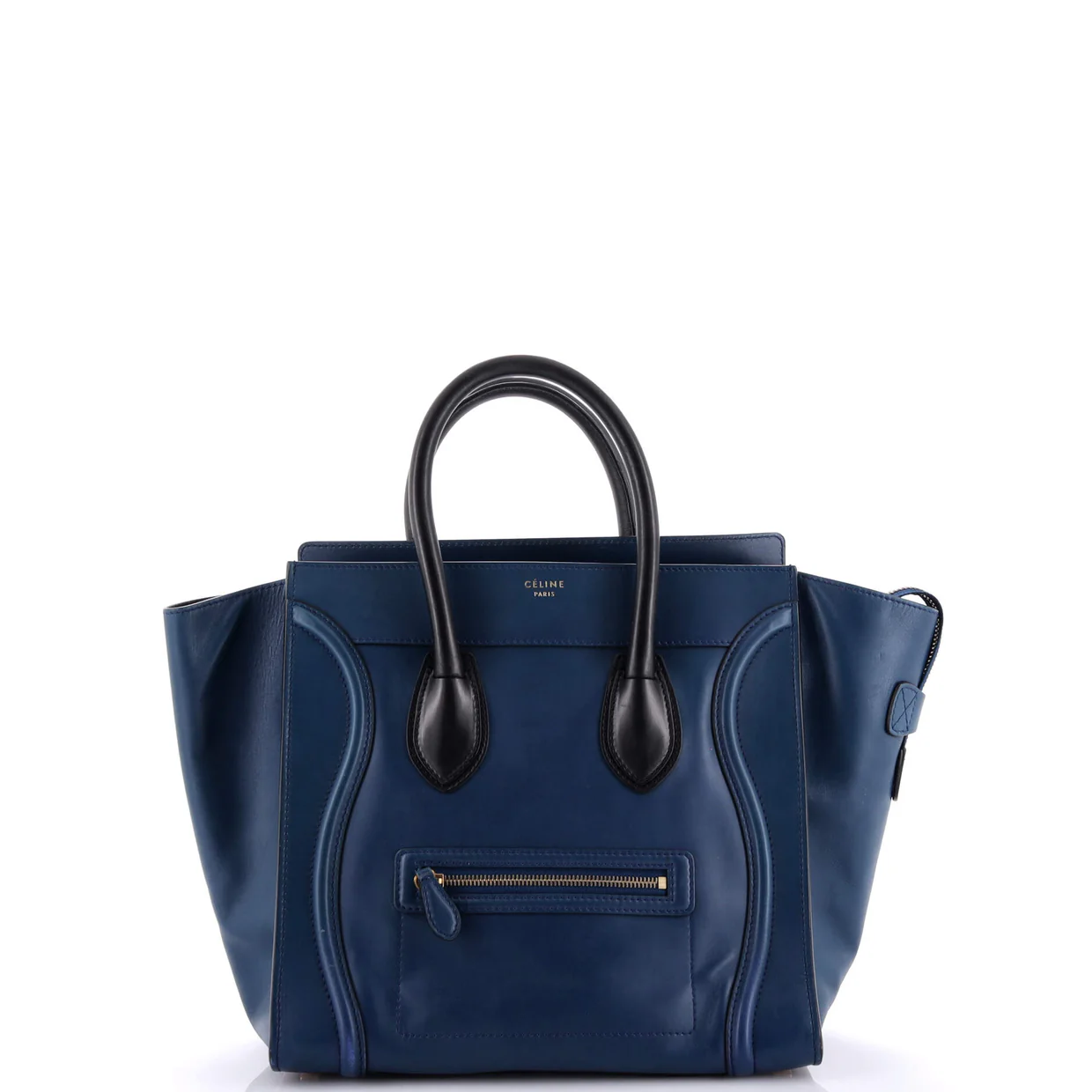 Bicolor Luggage Bag Leather Mini - Deep Luxury