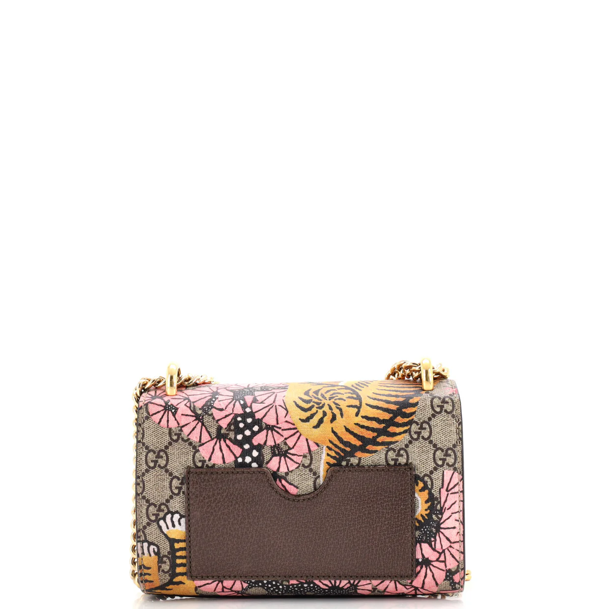 Padlock Shoulder Bag Bengal Print GG Coated Canvas Small - Deep Luxury