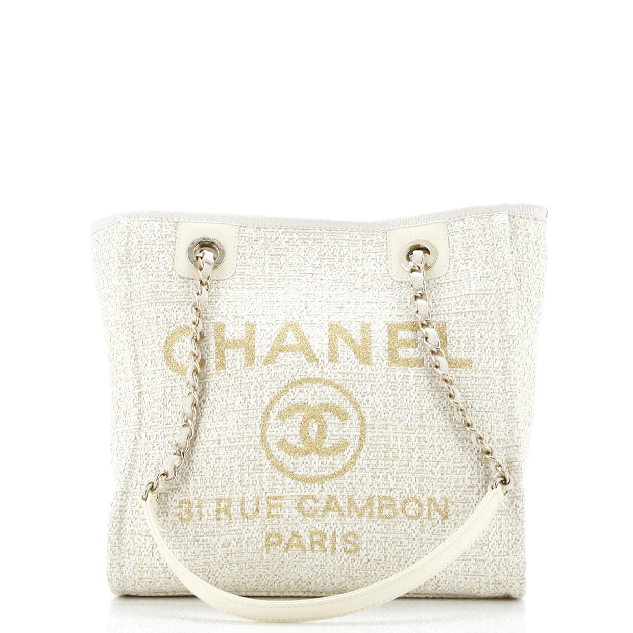 North South Deauville Tote Raffia with Glitter Detail Small - Deep Luxury