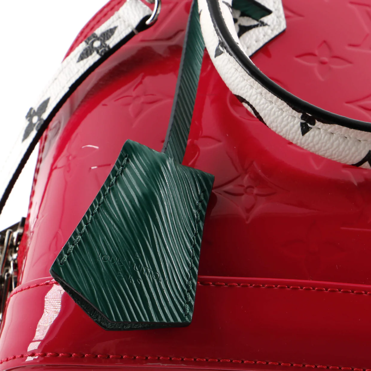 Alma Handbag Monogram Vernis with Monogram Canvas and Epi Leather BB - Deep Luxury