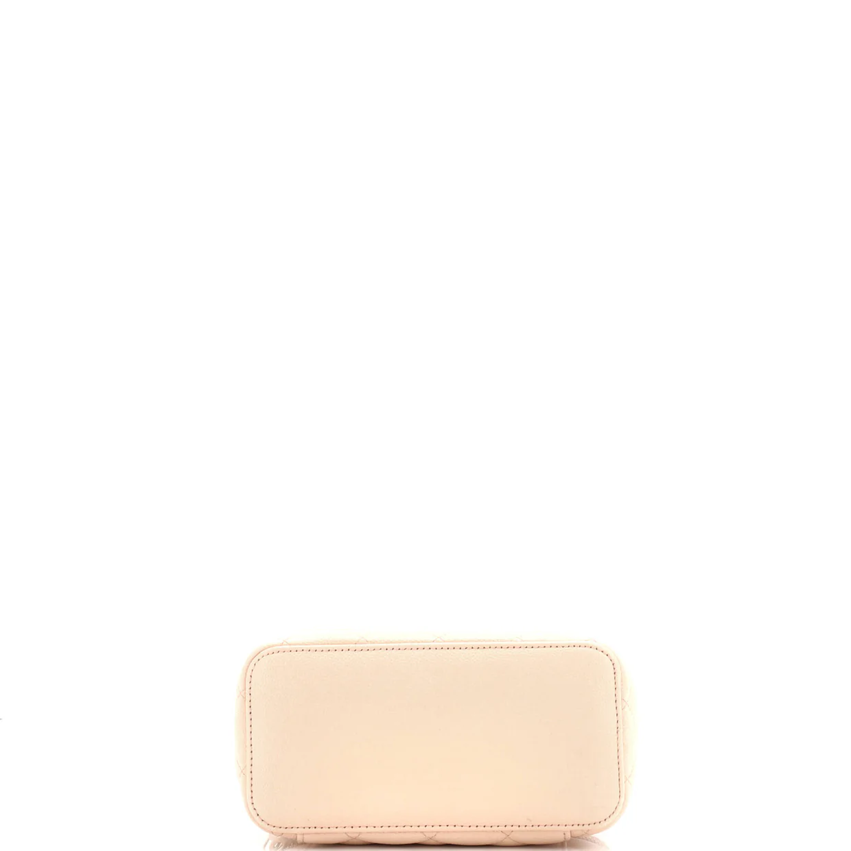 Classic Vanity Case with Chain Quilted Caviar Small - Deep Luxury