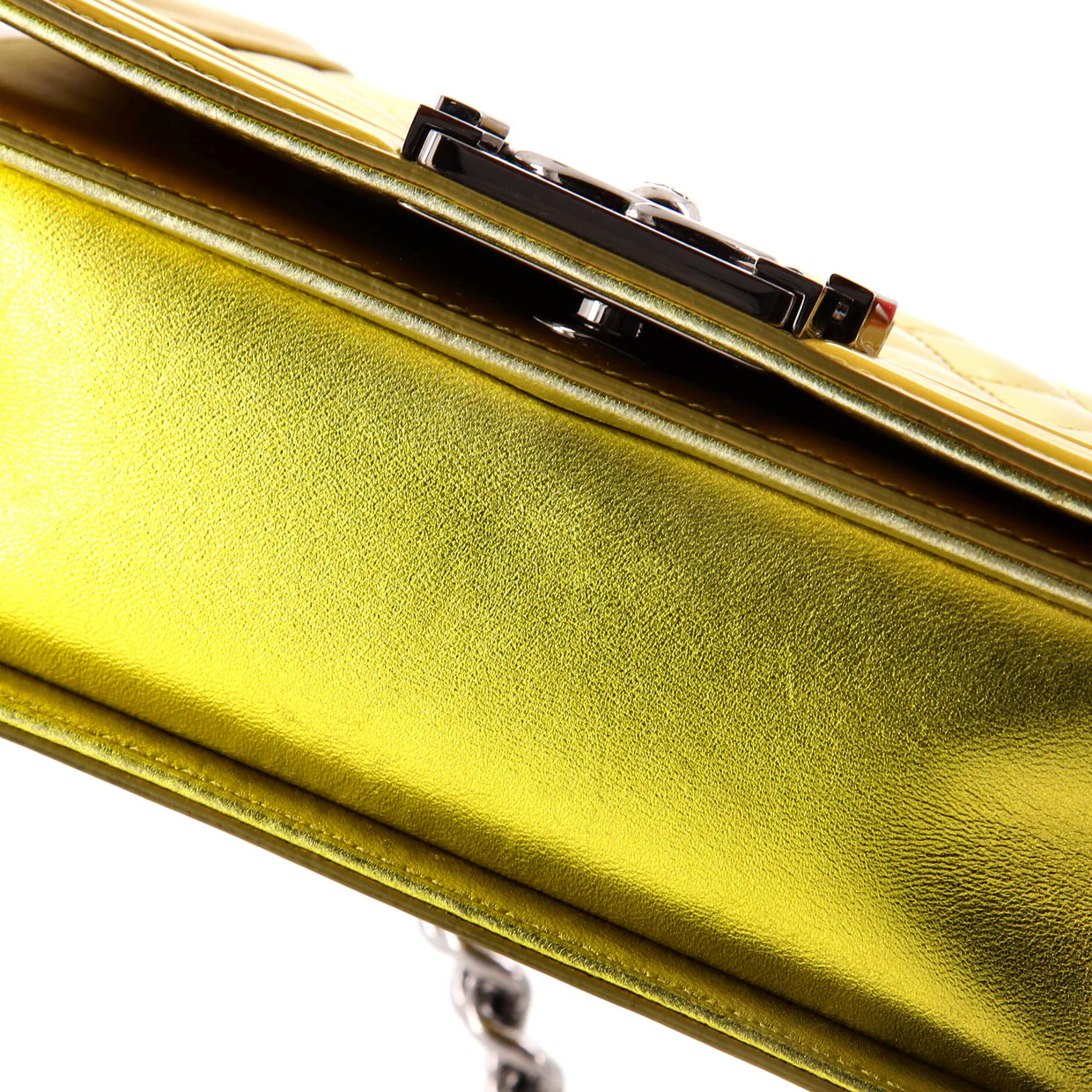 Boy Flap Bag Quilted Patent Small - Deep Luxury