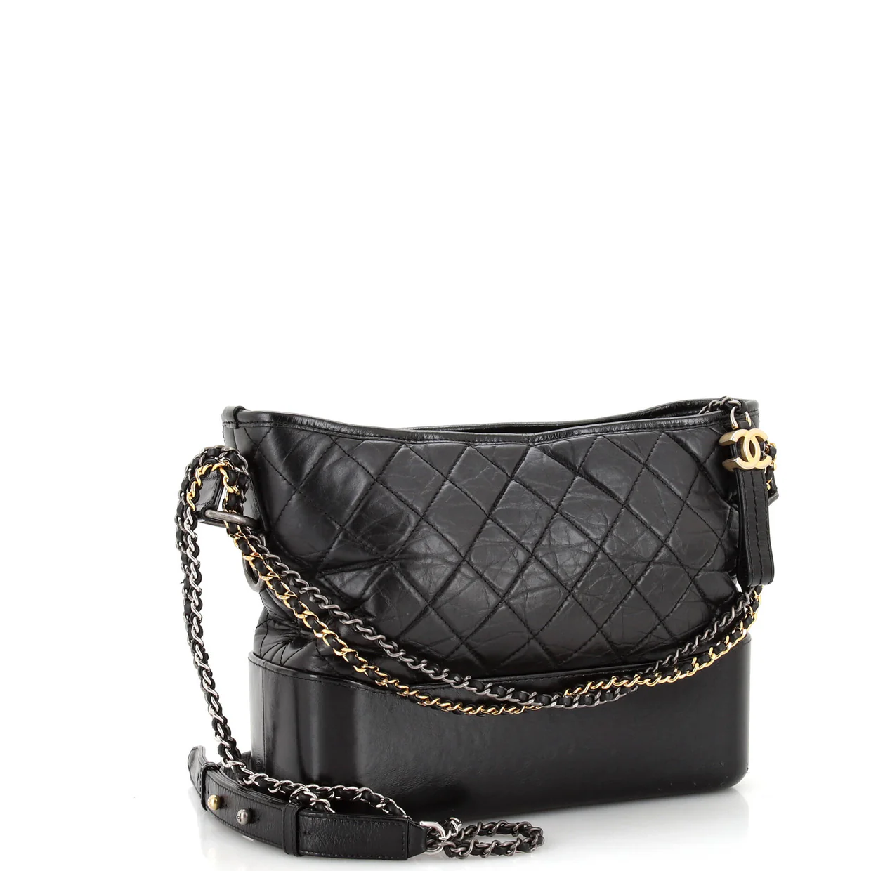 Gabrielle Hobo Quilted Aged Calfskin Medium - Deep Luxury