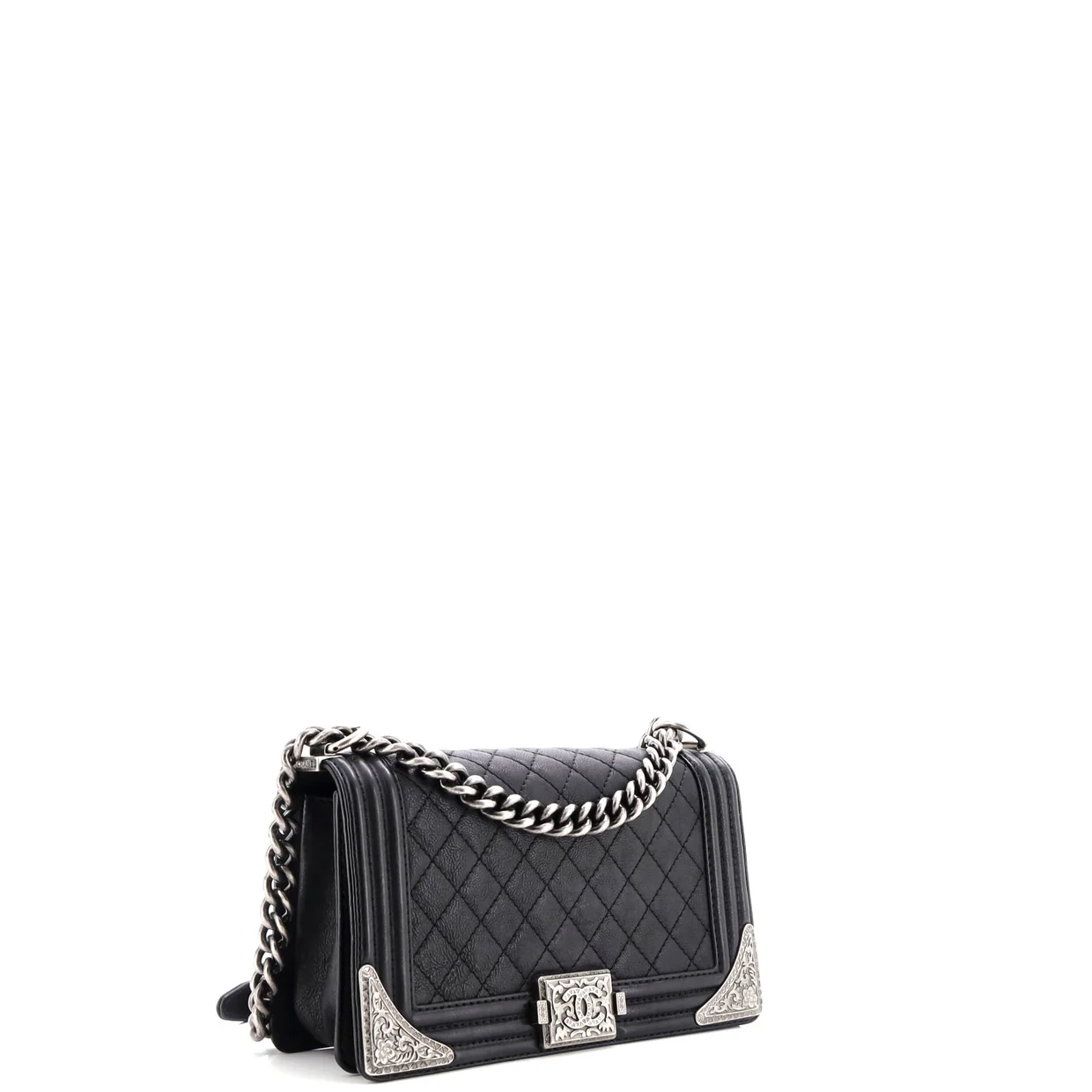 Paris-Dallas Boy Flap Bag Quilted Calfskin with Metal Adornments Old Medium - Deep Luxury