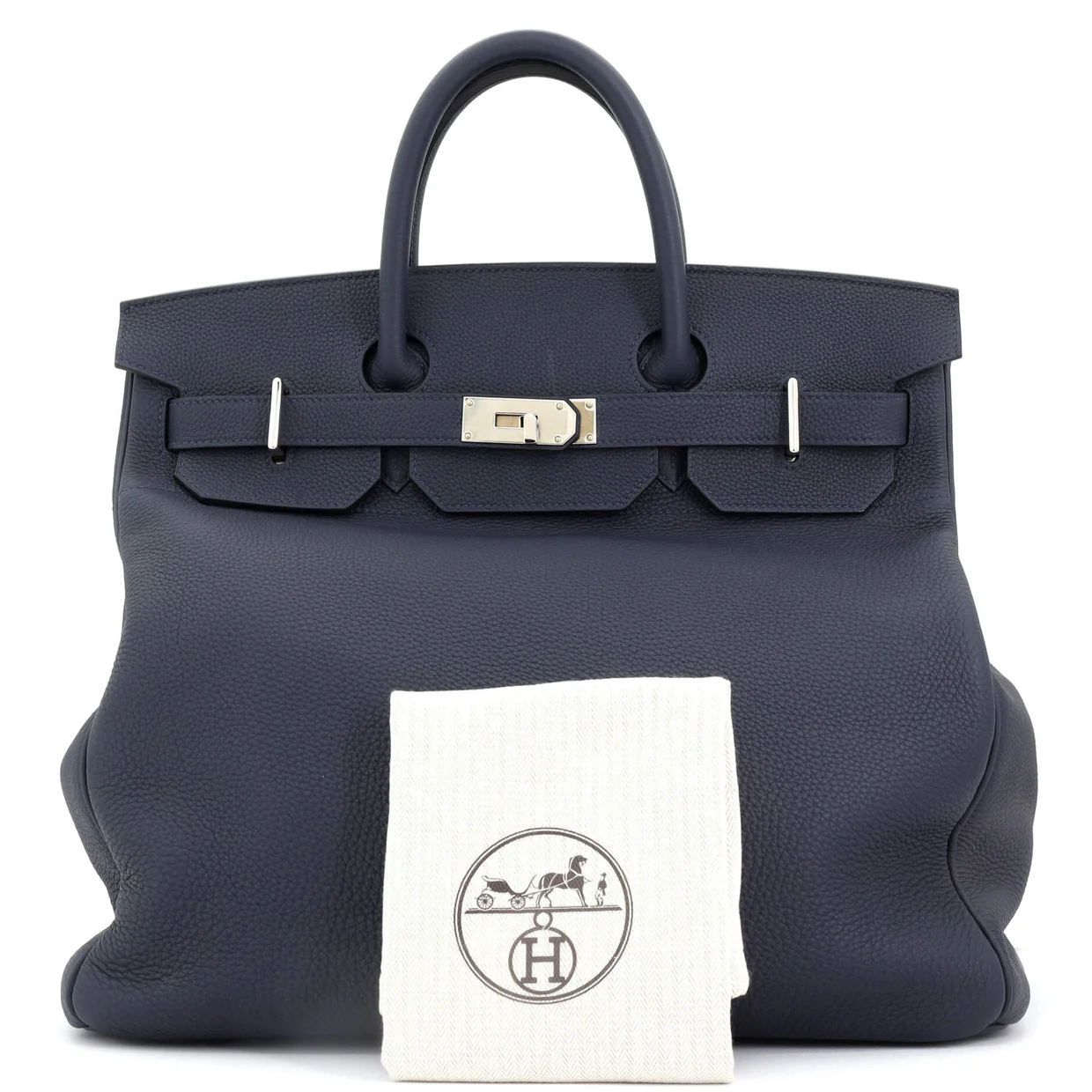HAC Birkin Bag Bleu Nuit Togo with Palladium Hardware 40 - Deep Luxury