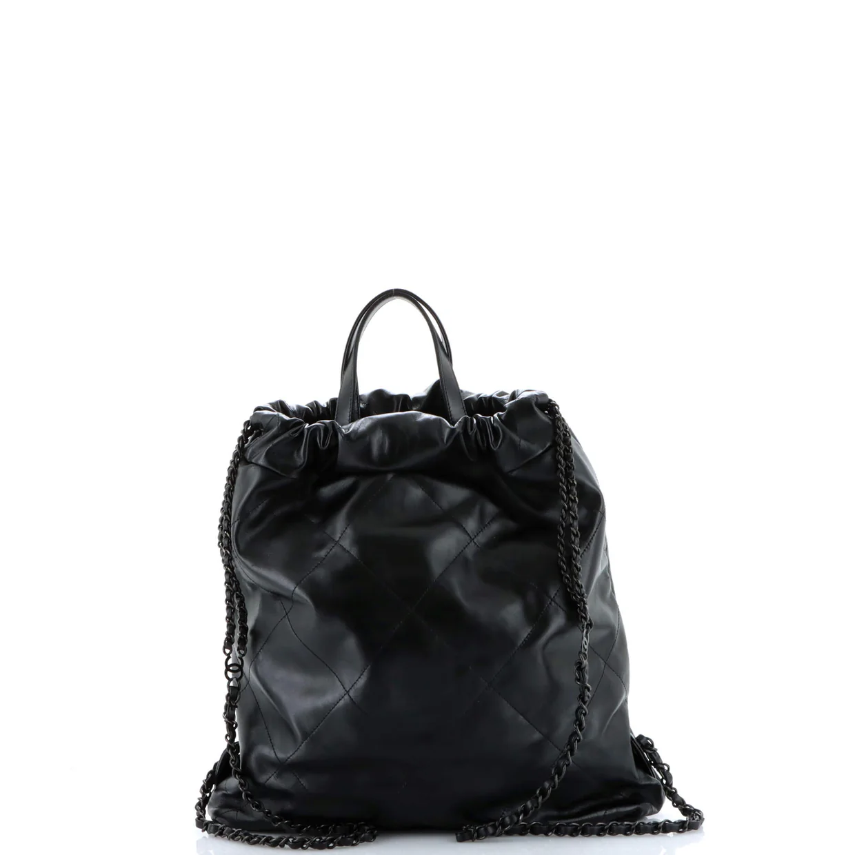 So Black 22 Chain Backpack Quilted Calfskin Large - Deep Luxury