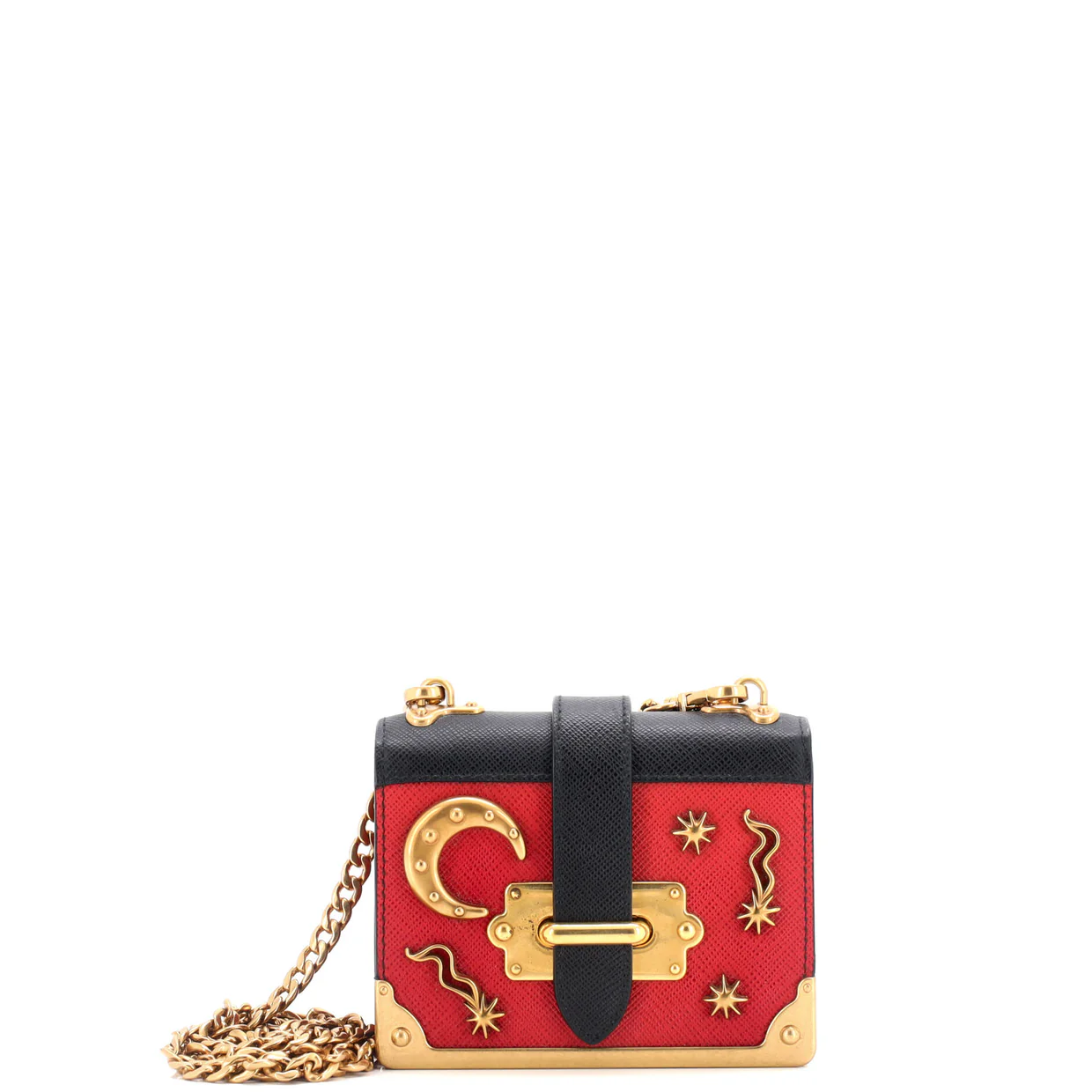 Cahier Crossbody Bag Embellished Leather Micro - Deep Luxury