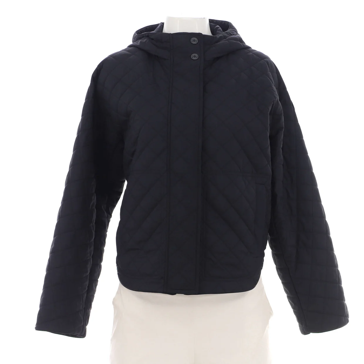 Women's Two Pocket Hooded Jacket Quilted Polyester - Deep Luxury