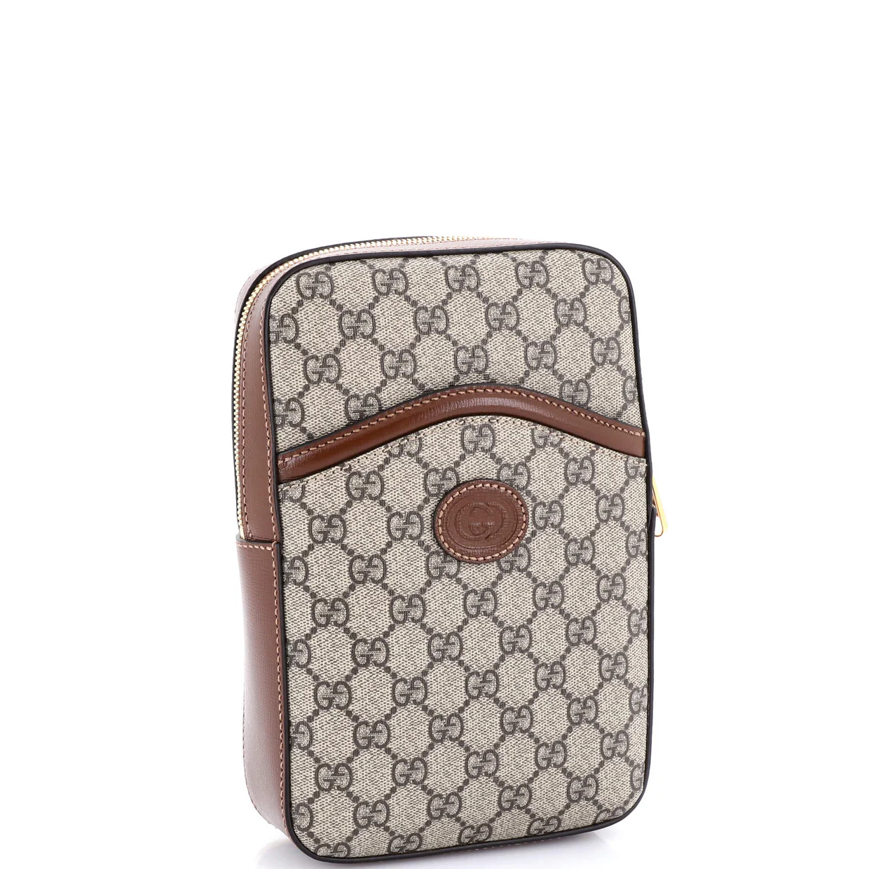 Interlocking G Patch Sling Bag GG Coated Canvas Small - Deep Luxury