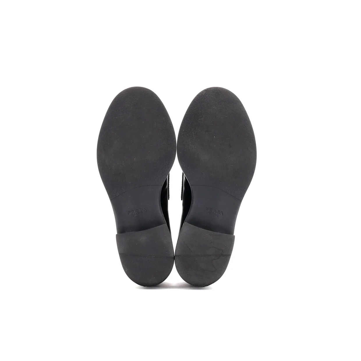 Women's Triangle Logo Loafers Spazzolato Leather - Deep Luxury