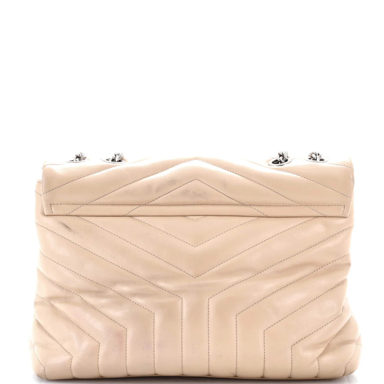 Loulou Shoulder Bag Matelasse Chevron Leather Medium - Deep Luxury