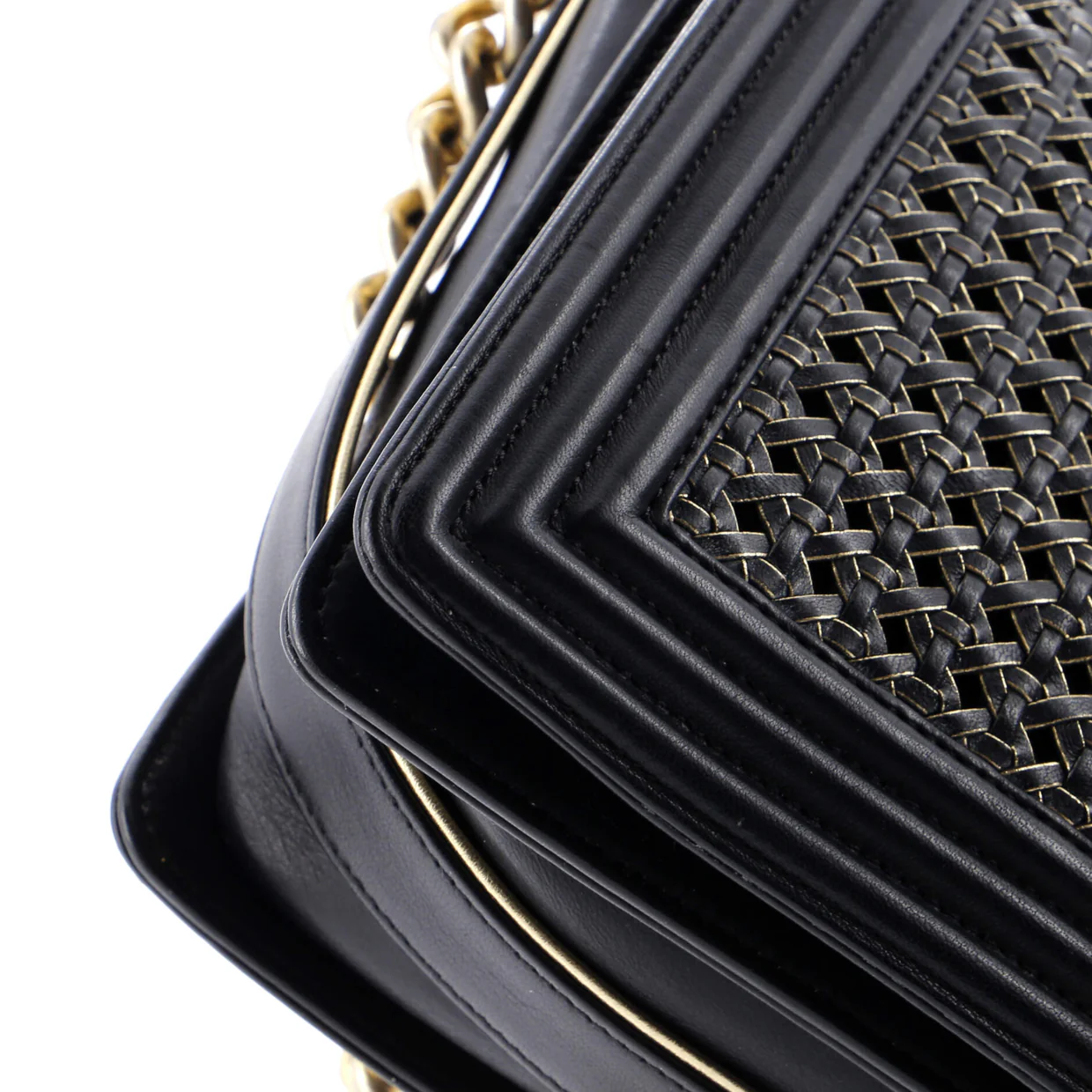 Boy Flap Bag Braided Sheepskin New Medium - Deep Luxury