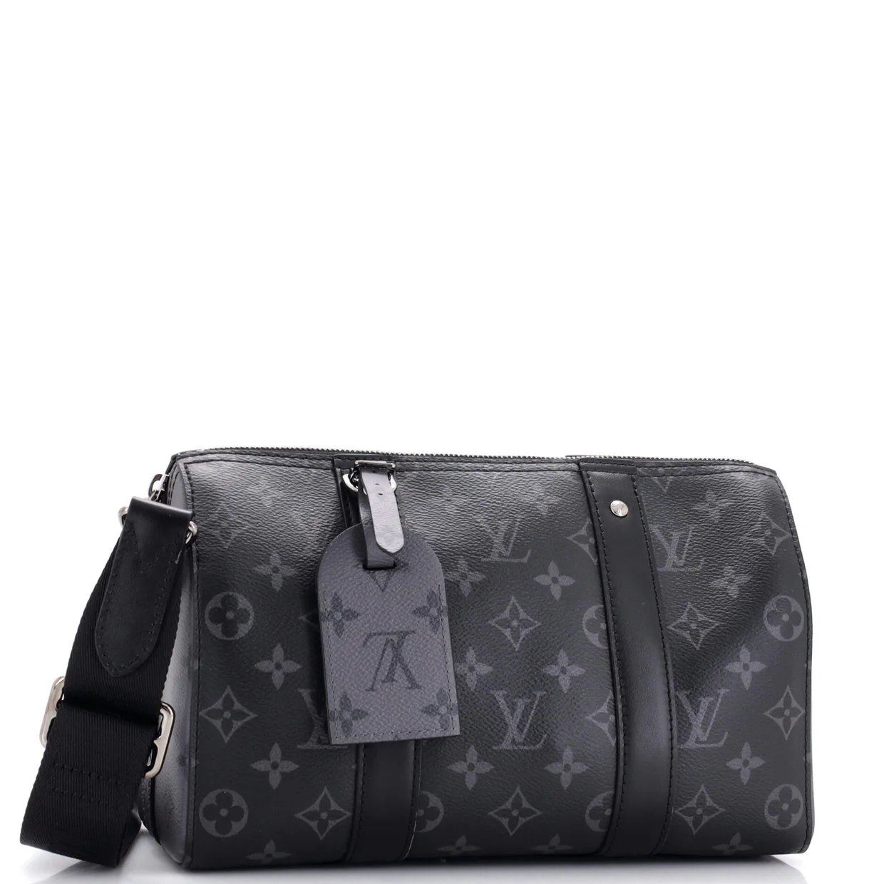 Keepall Bandouliere Bag Reverse Monogram Eclipse Canvas 25 - Deep Luxury