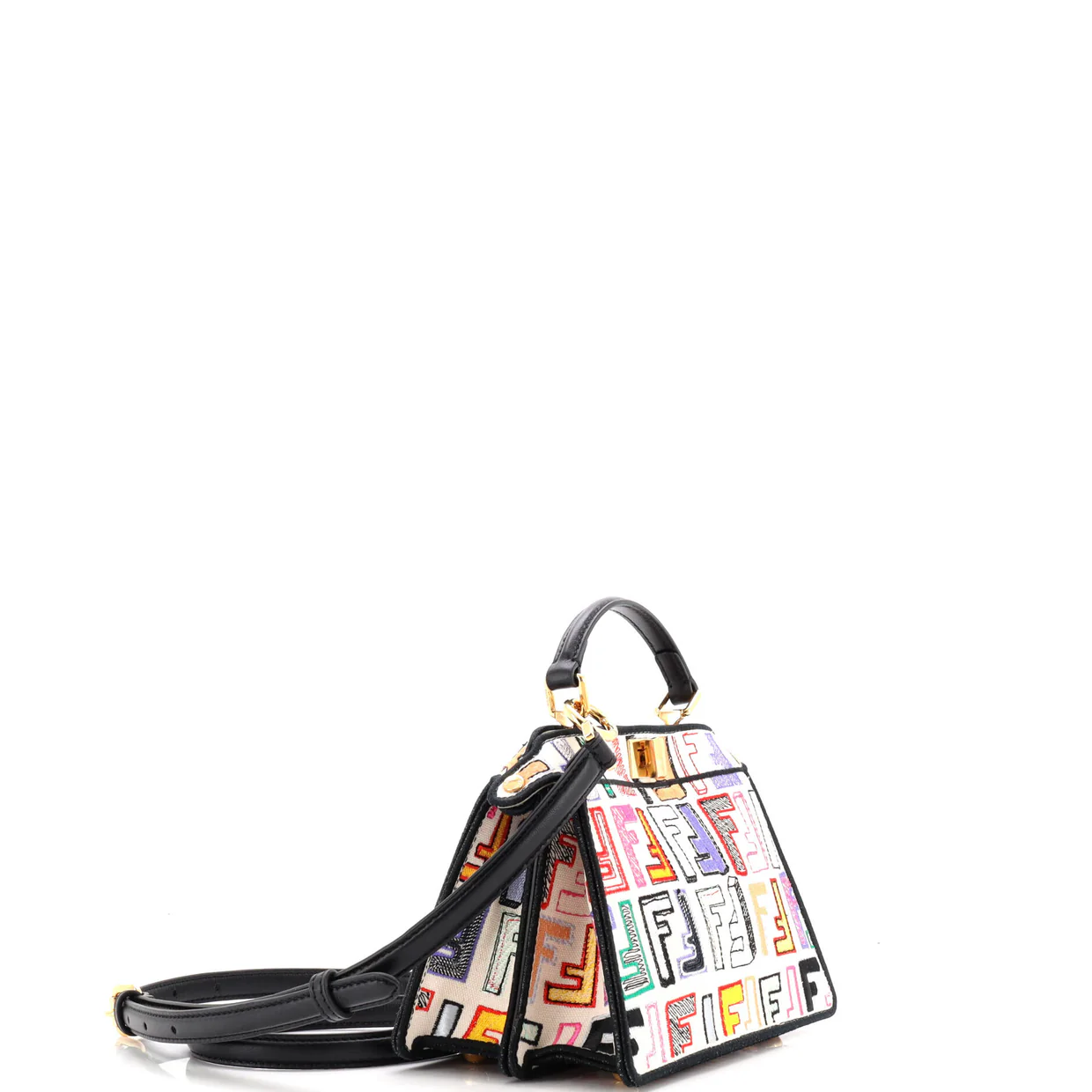 Peekaboo ISeeU Bag Embroidered Zucca Canvas Petite - Deep Luxury