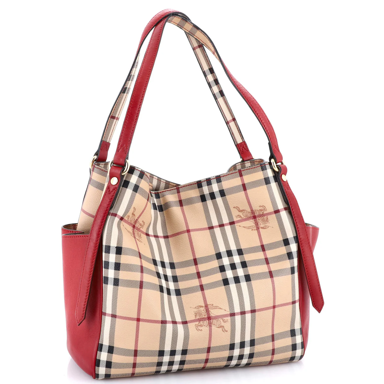 Canterbury Panels Tote Haymarket Coated Canvas and Leather Small - Deep Luxury