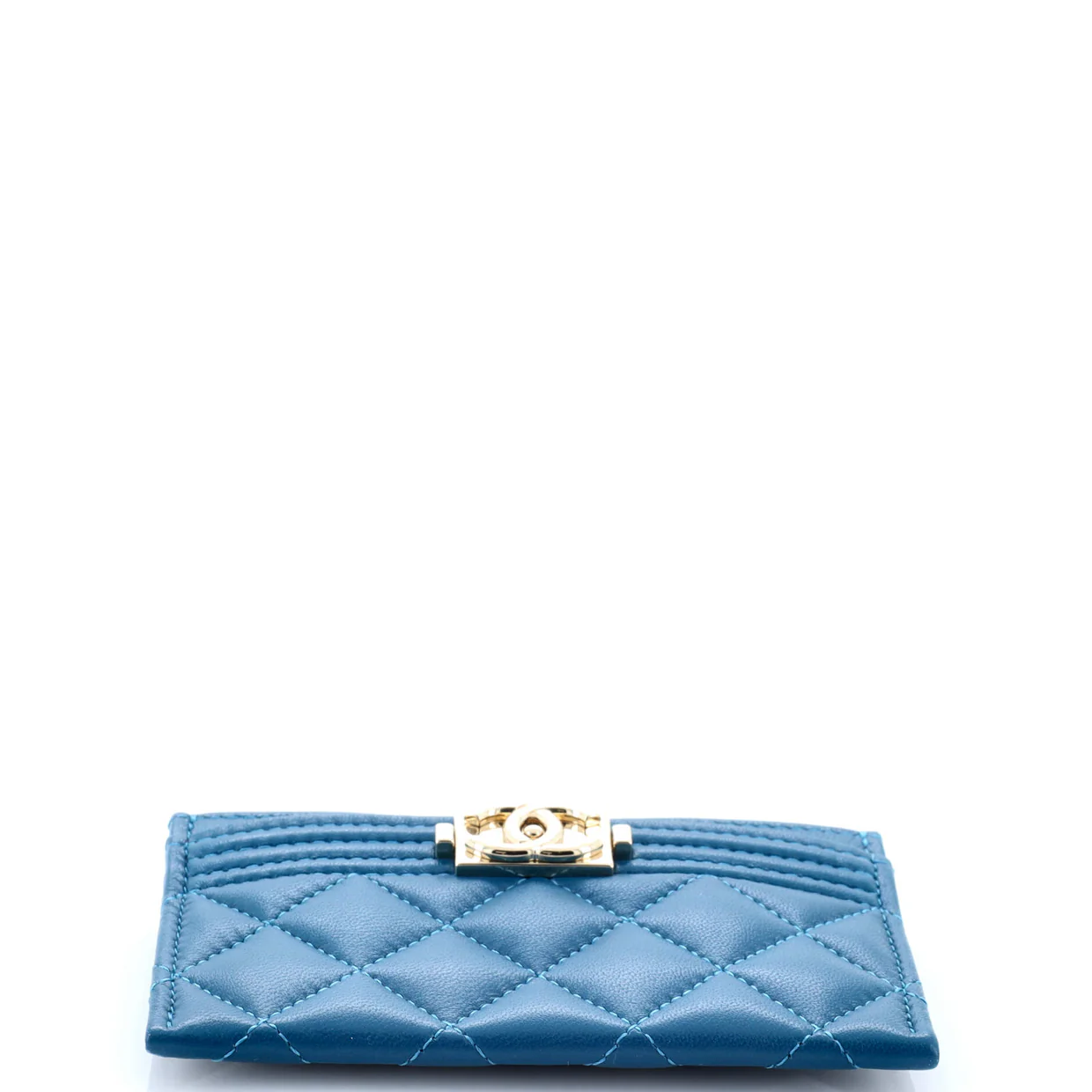 Boy Card Holder Quilted Lambskin - Deep Luxury