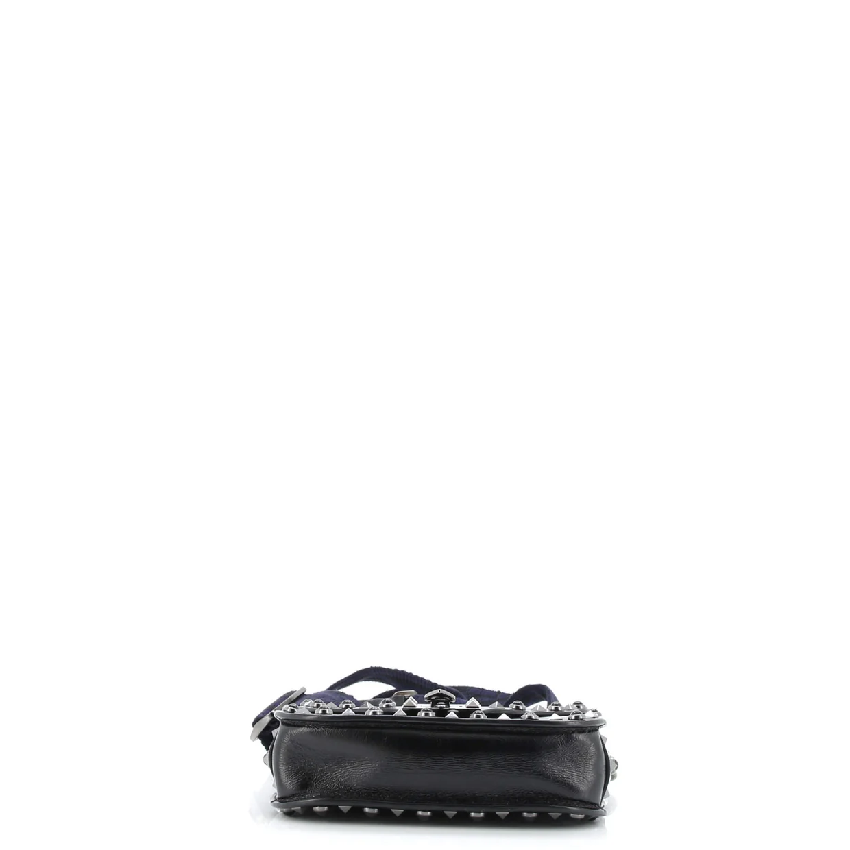 Rolling Rockstud Crossbody Bag Leather with Cabochons Small - Deep Luxury