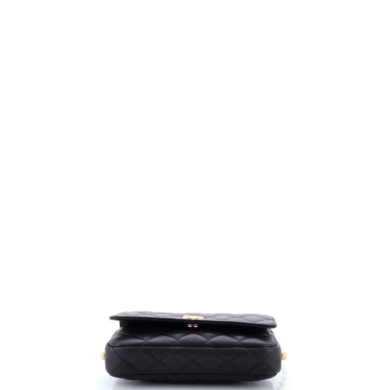 About Pearls Wallet on Chain Quilted Calfskin - Deep Luxury