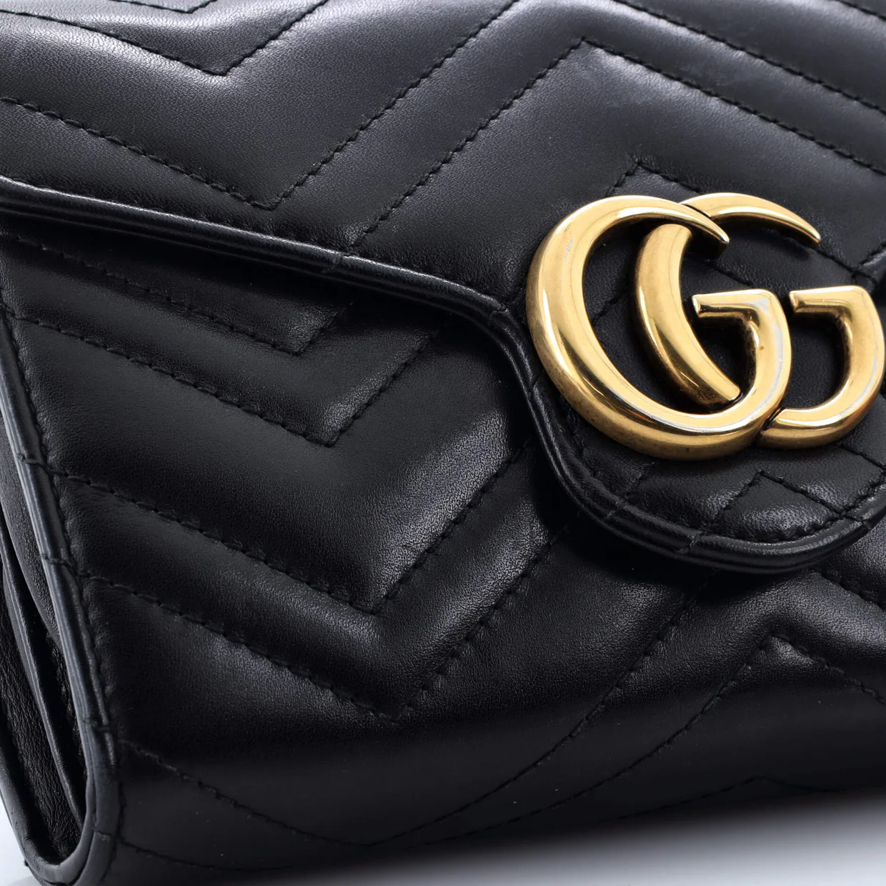 GG Marmont Chain Wallet Matelasse Leather Mini - Deep Luxury