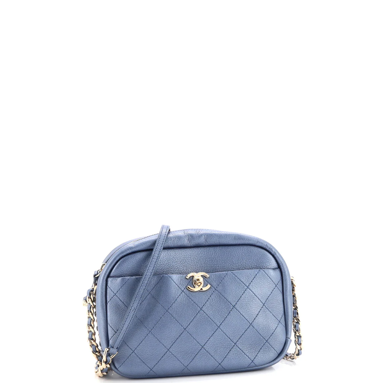 Casual Trip Camera Case Quilted Goatskin Large - Deep Luxury