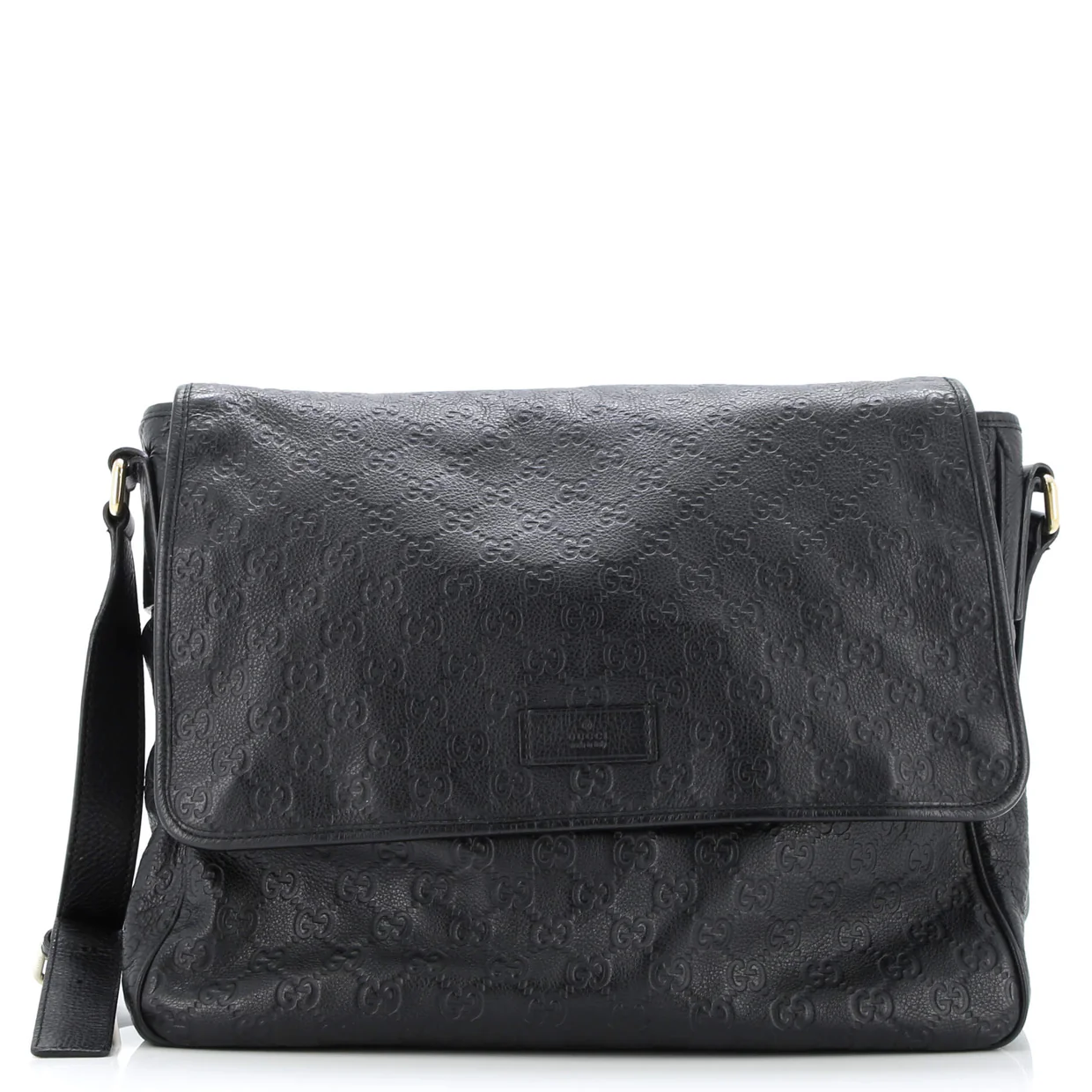 Flap Messenger Bag Guccissima Leather Large - Deep Luxury