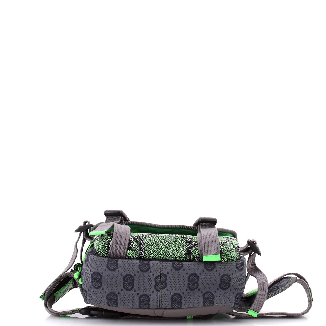 Buckle Flap Chest Strap Backpack GG Fabric with Rubber - Deep Luxury