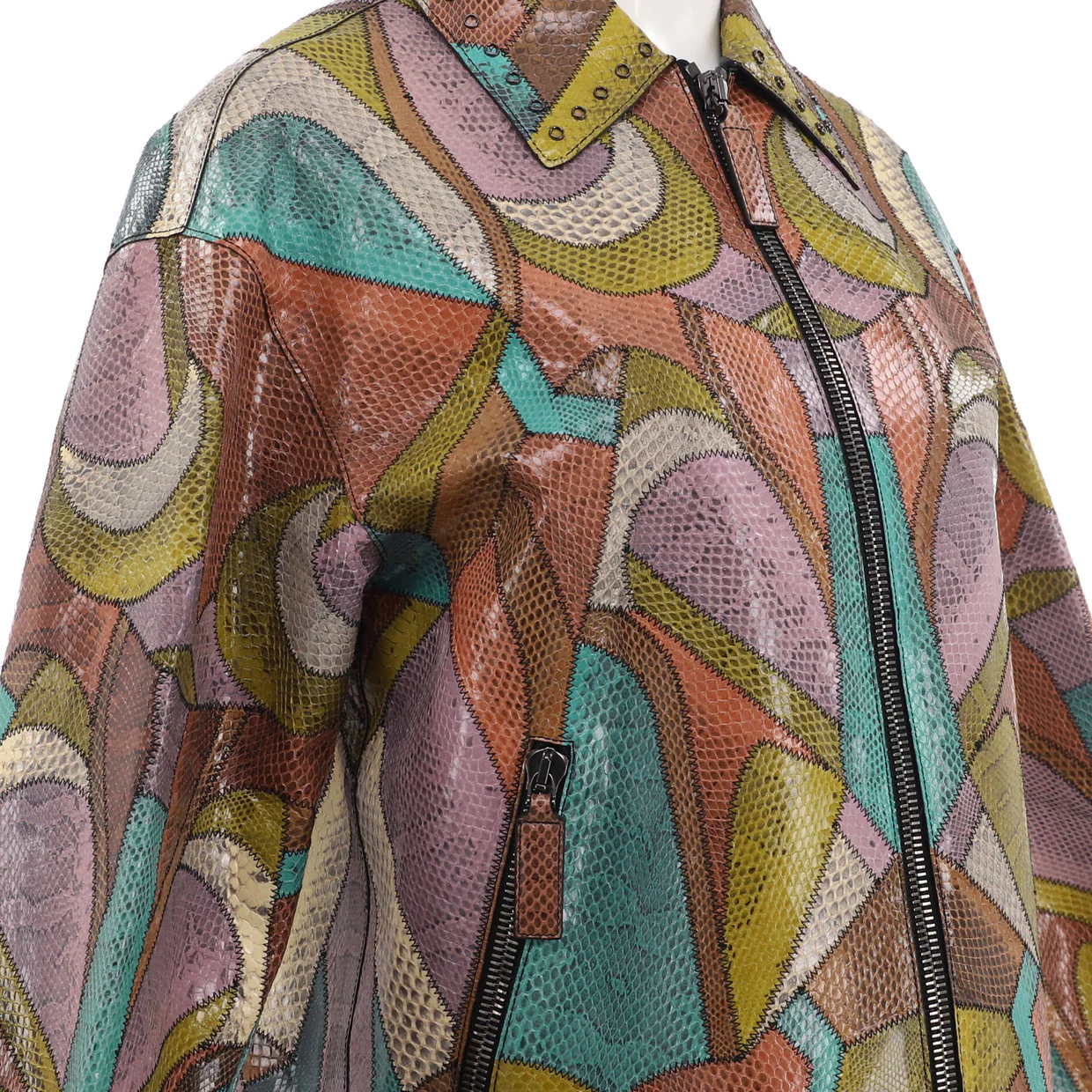 Women's Zip Jacket Patchwork Ayers - Deep Luxury
