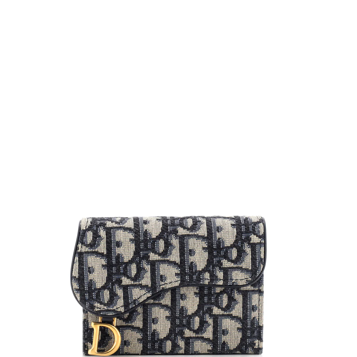 Saddle 5-Gusset Card Case Oblique Canvas - Deep Luxury