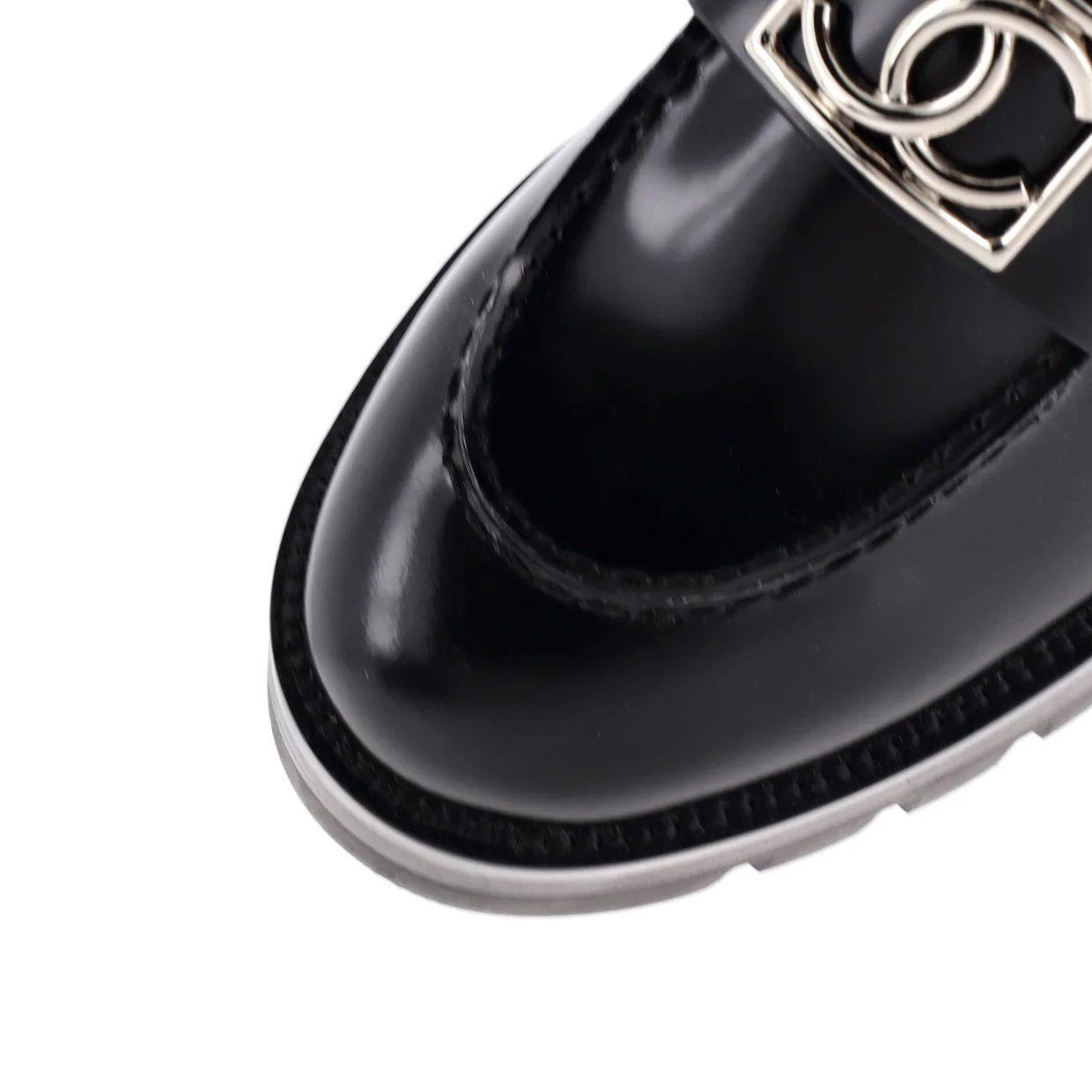 Women's CC Platform Loafers Leather - Deep Luxury