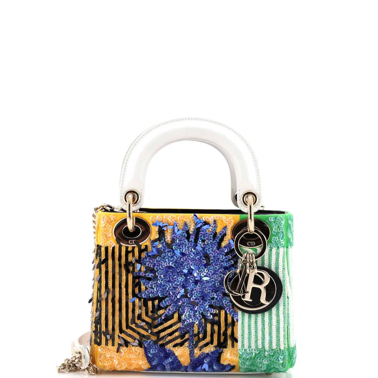 Lady Dior Chain Bag Flower Pop Embellished Sequin Mini - Deep Luxury