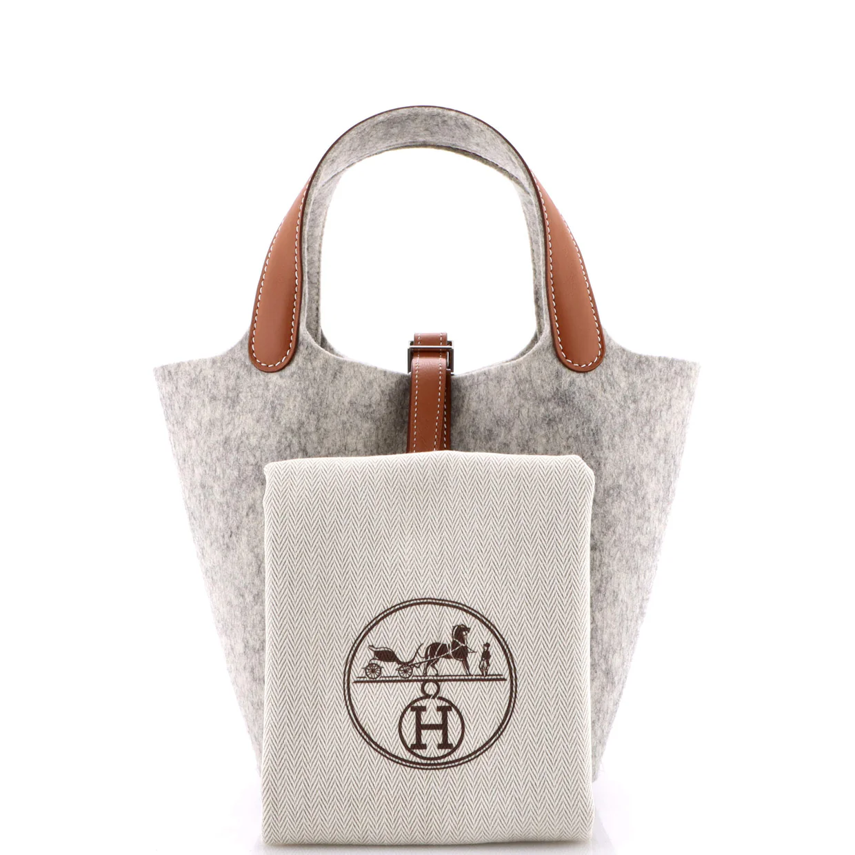 Picotin Lock Bag Felt with Leather PM - Deep Luxury