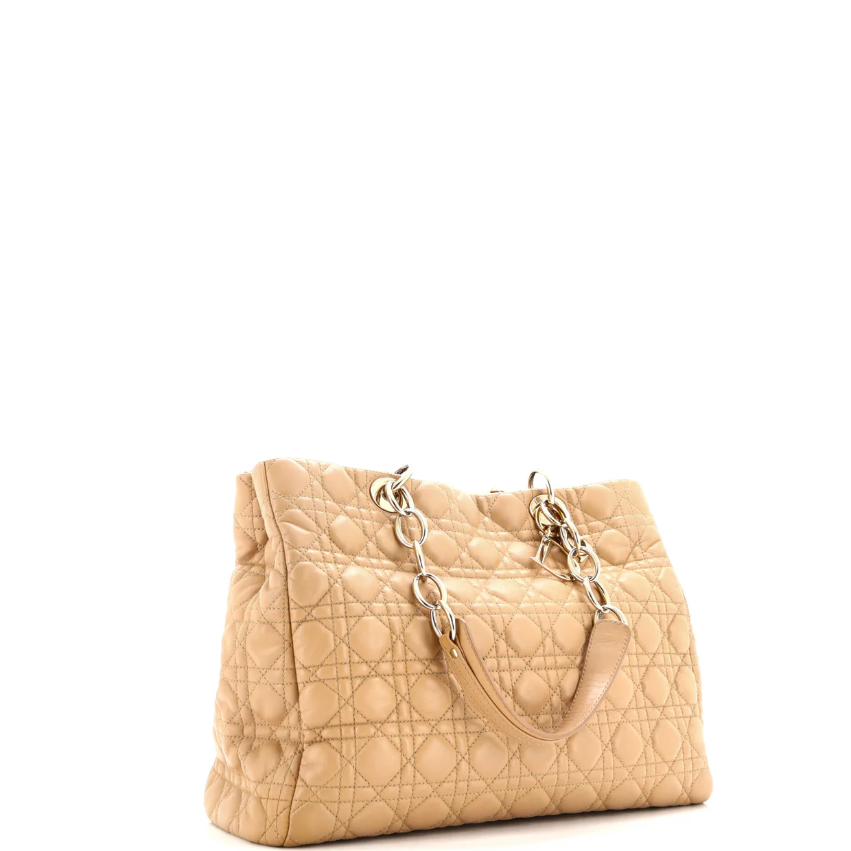 Soft Chain Tote Cannage Quilt Lambskin Large - Deep Luxury
