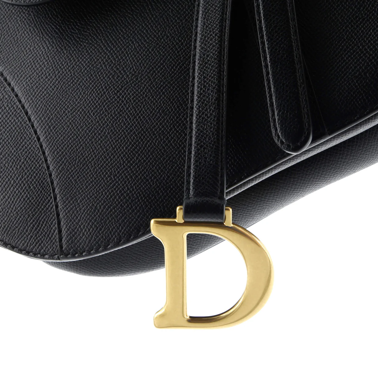 Saddle Handbag with Strap Leather Medium - Deep Luxury