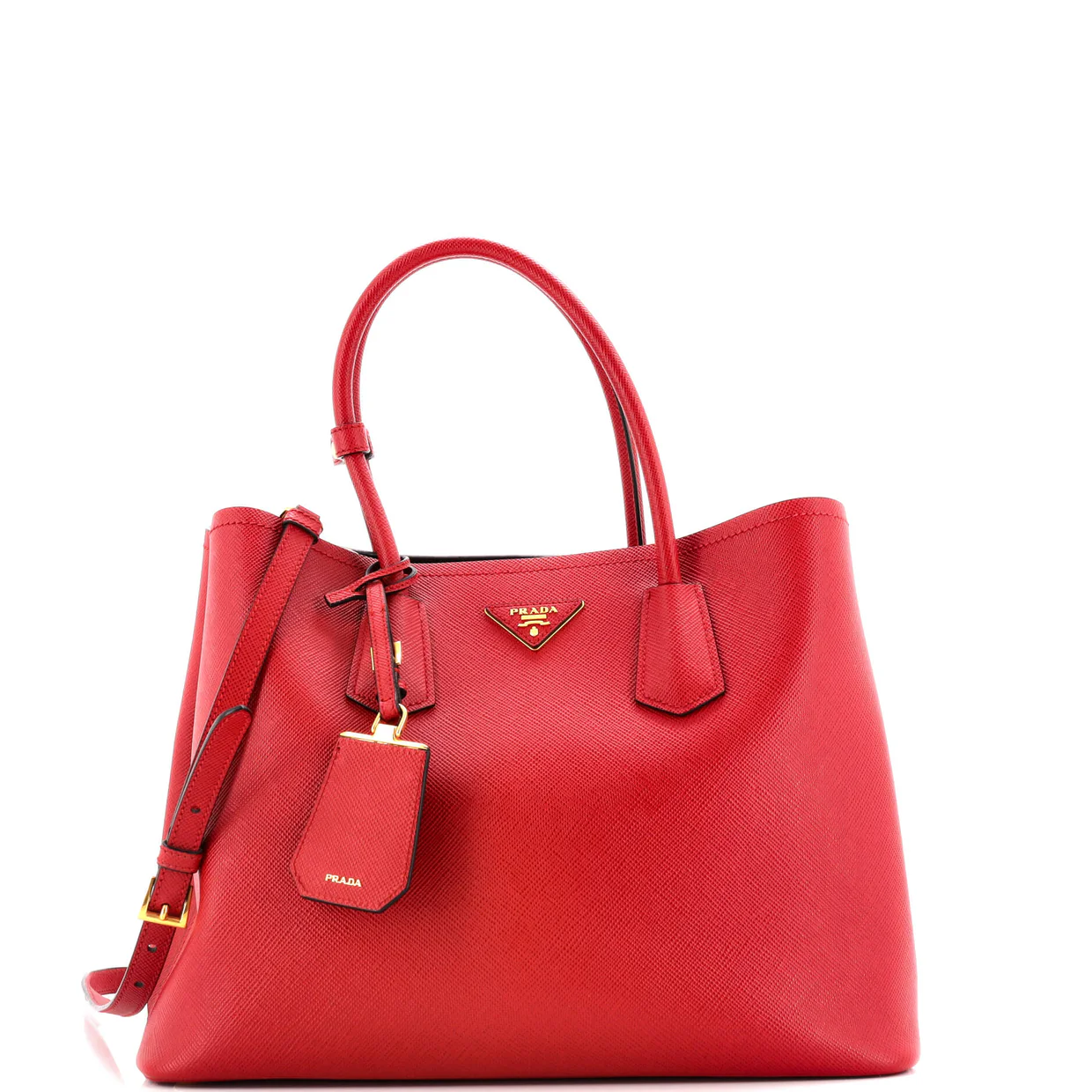 Cuir Double Tote Saffiano Leather Large - Deep Luxury