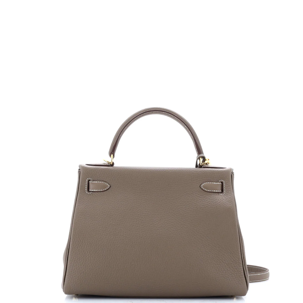 Kelly Handbag Grey Clemence with Gold Hardware 28 - Deep Luxury
