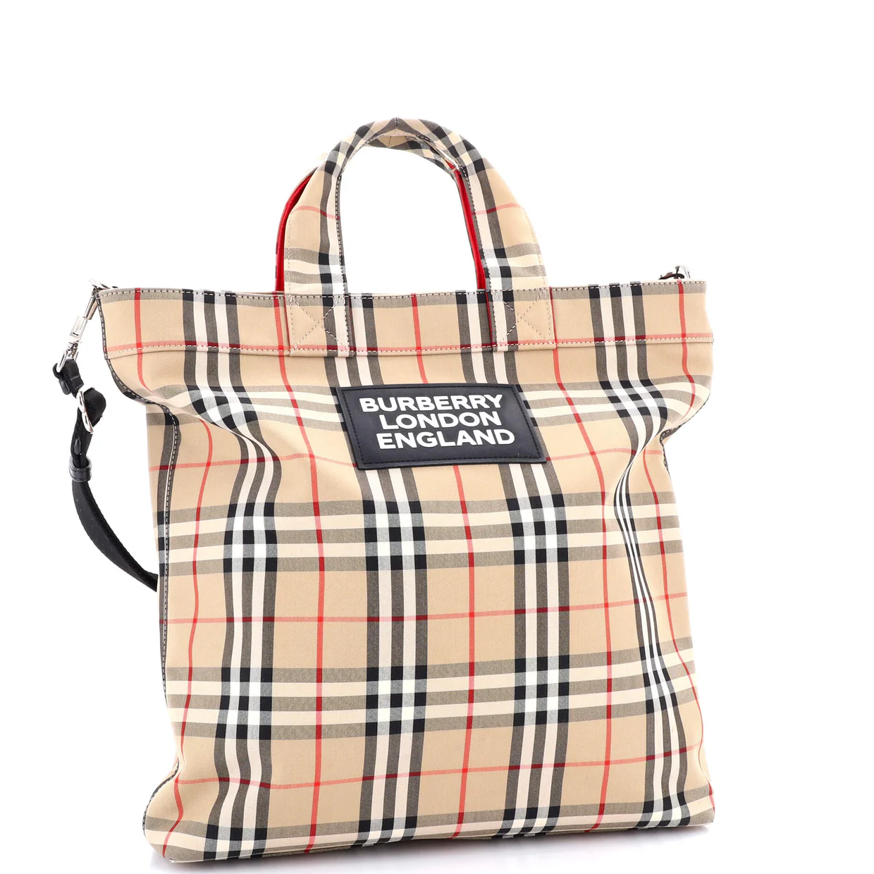 Artie Convertible Tote Bag Vintage Check Canvas - Deep Luxury