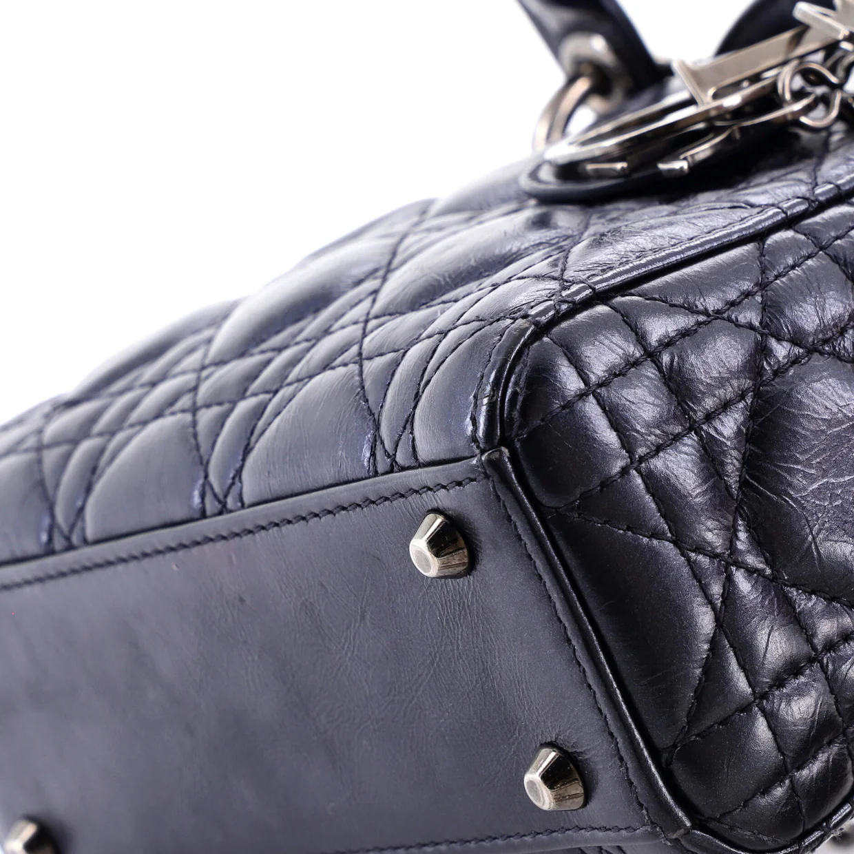 Lady Dior Chain Bag Cannage Quilt Lambskin Mini - Deep Luxury
