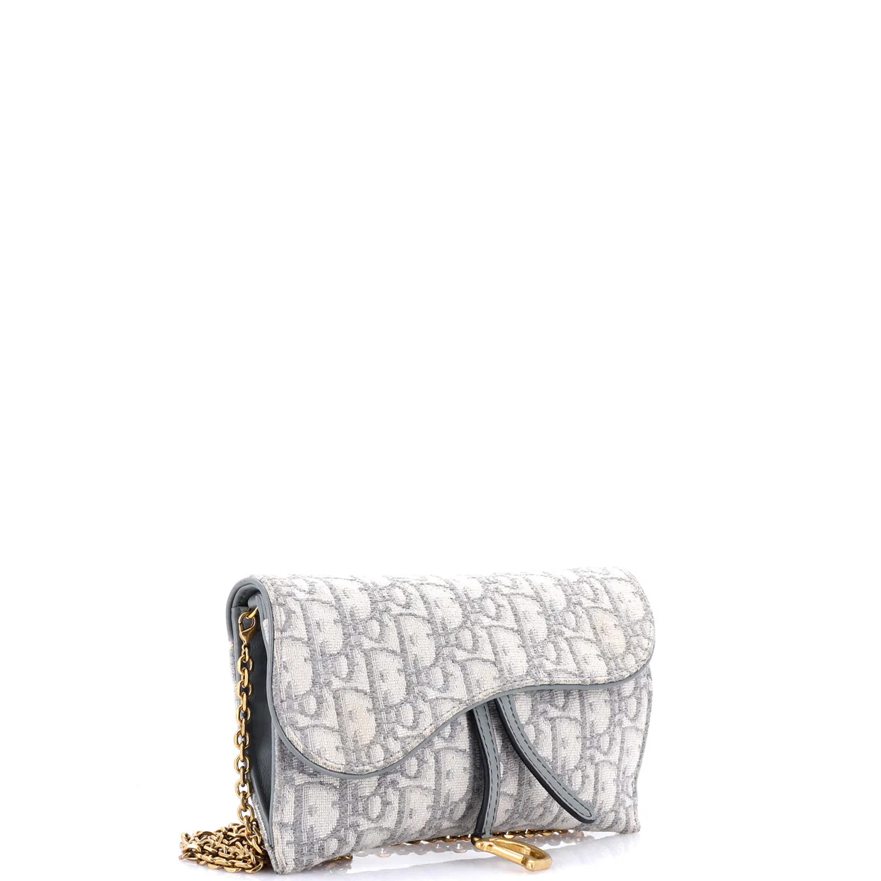 Saddle Chain Wallet Oblique Canvas - Deep Luxury