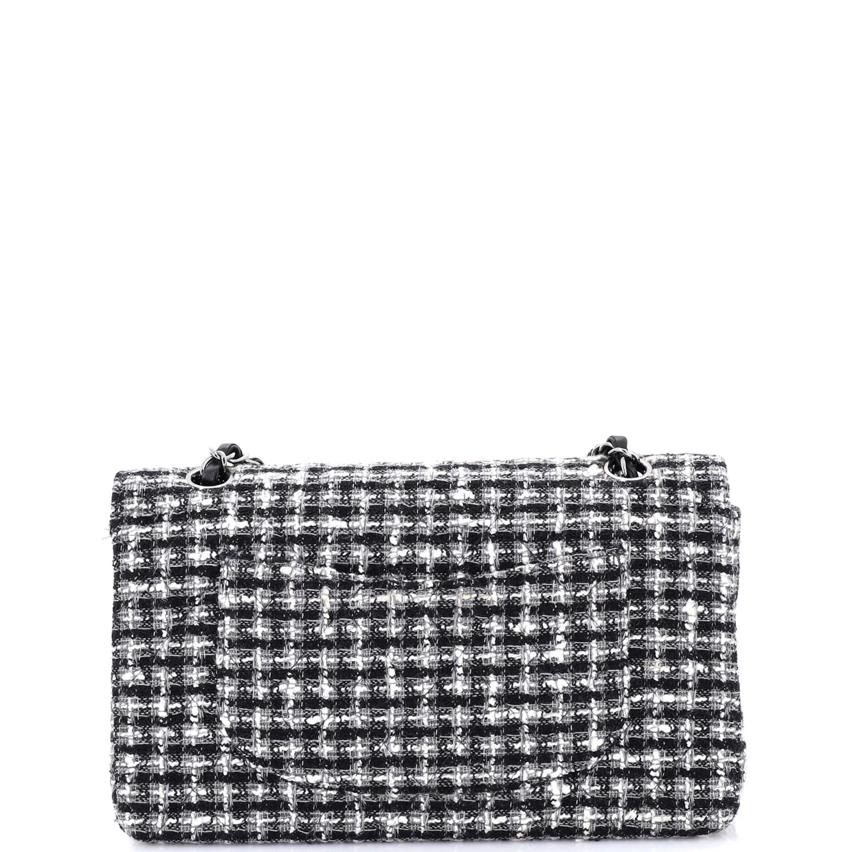 Classic Double Flap Bag Quilted Tweed Medium - Deep Luxury