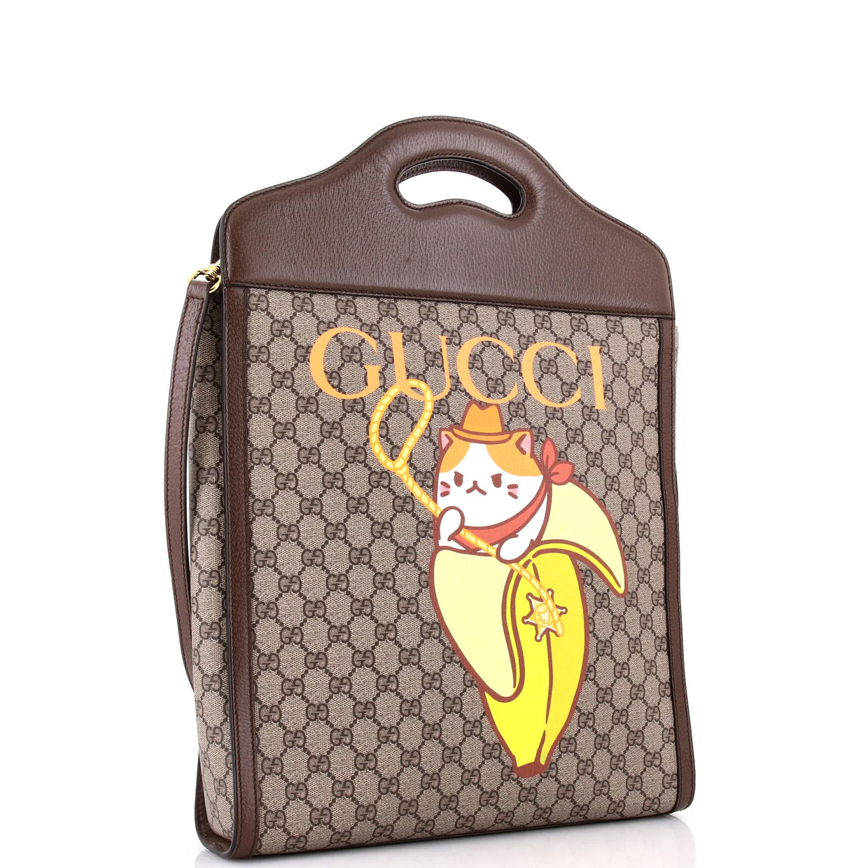 Cut Out Handle Tote Printed GG Coated Canvas - Deep Luxury