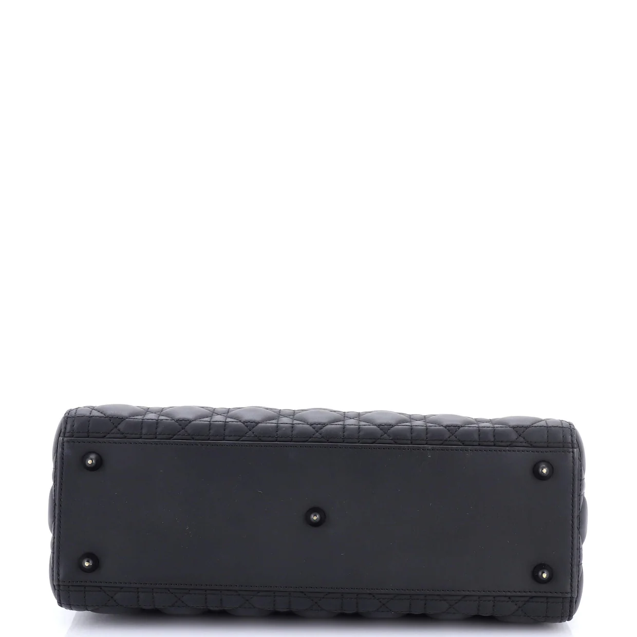 Ultra Matte Lady Dior Bag Cannage Quilt Calfskin Large - Deep Luxury