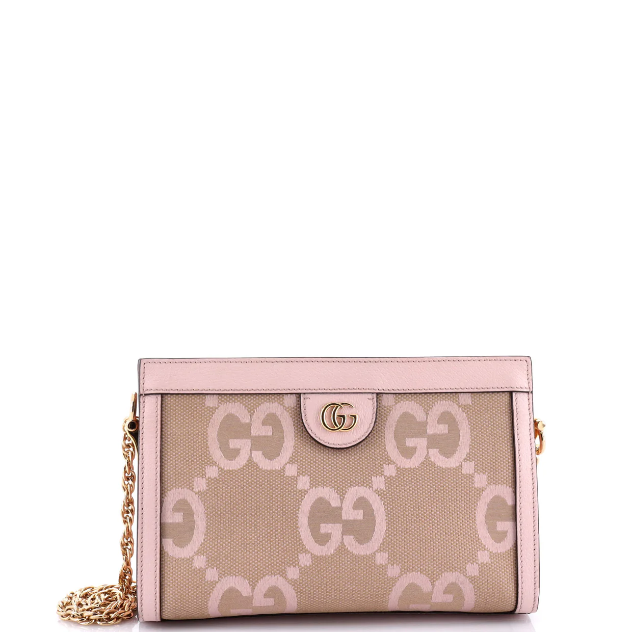 Ophidia Chain Shoulder Bag Jumbo GG Canvas Small - Deep Luxury